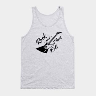 Rock and f*cking roll electric guitar art Tank Top